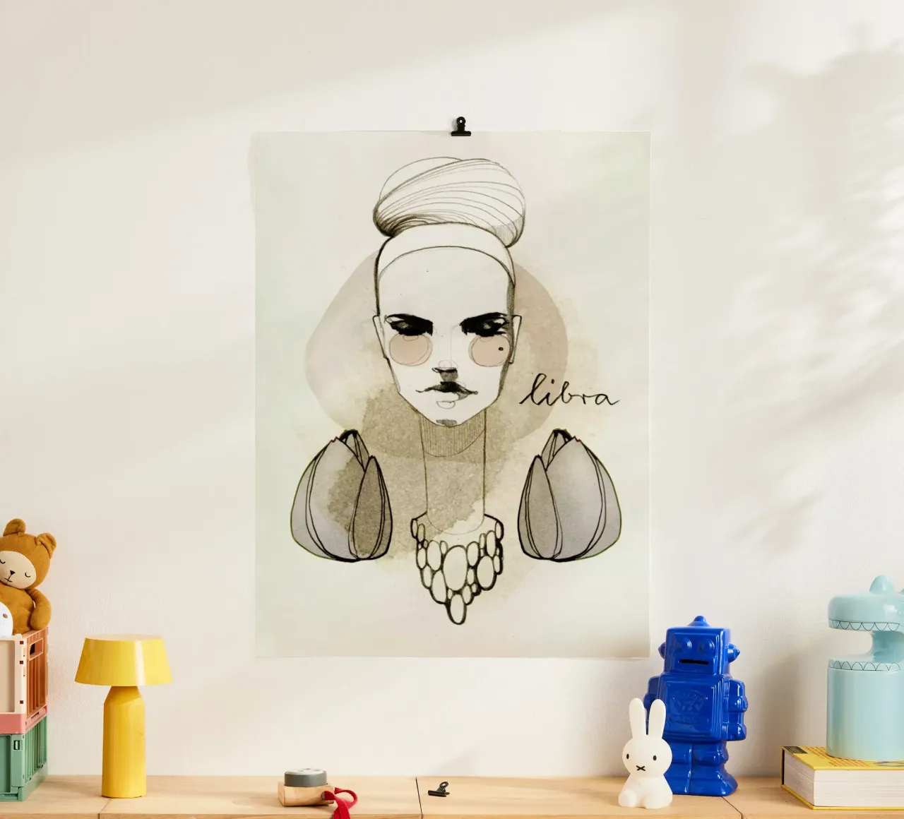 Waage poster con telaio in legno da Ekaterina Koroleva
