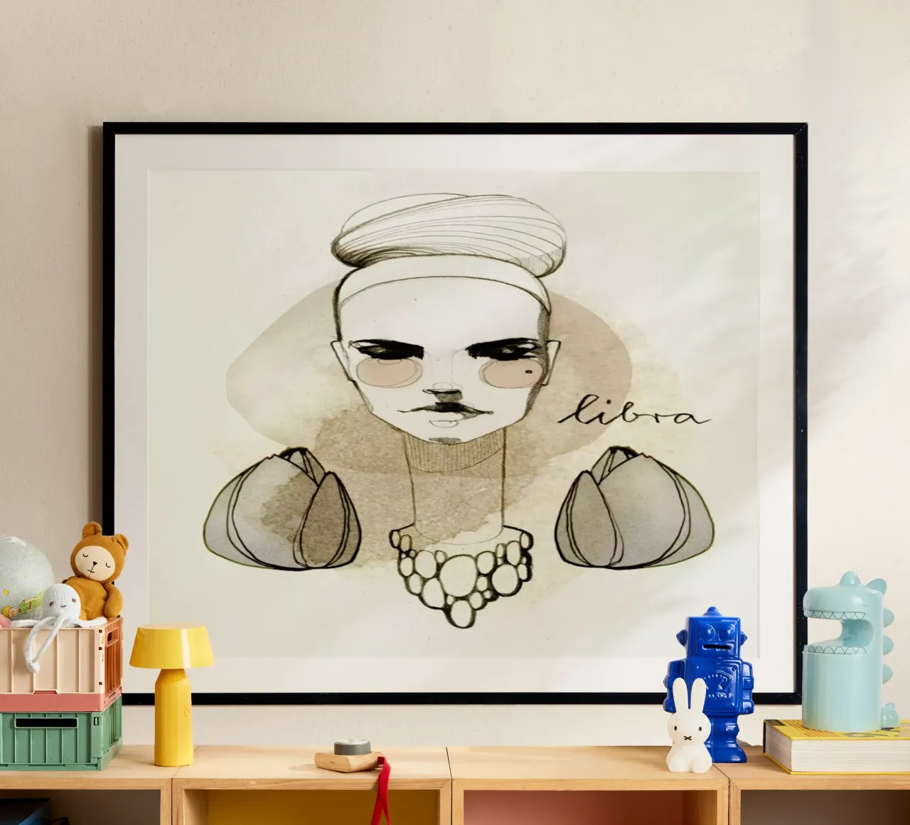 Waage poster con telaio in legno da Ekaterina Koroleva