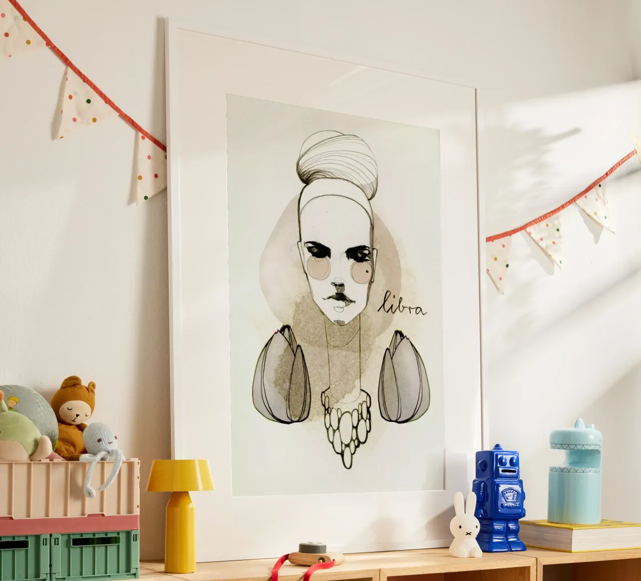 Waage poster con telaio in legno da Ekaterina Koroleva