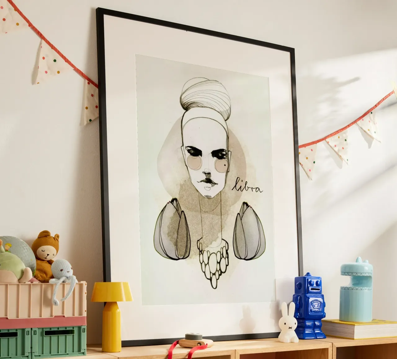 Waage poster con telaio in legno da Ekaterina Koroleva