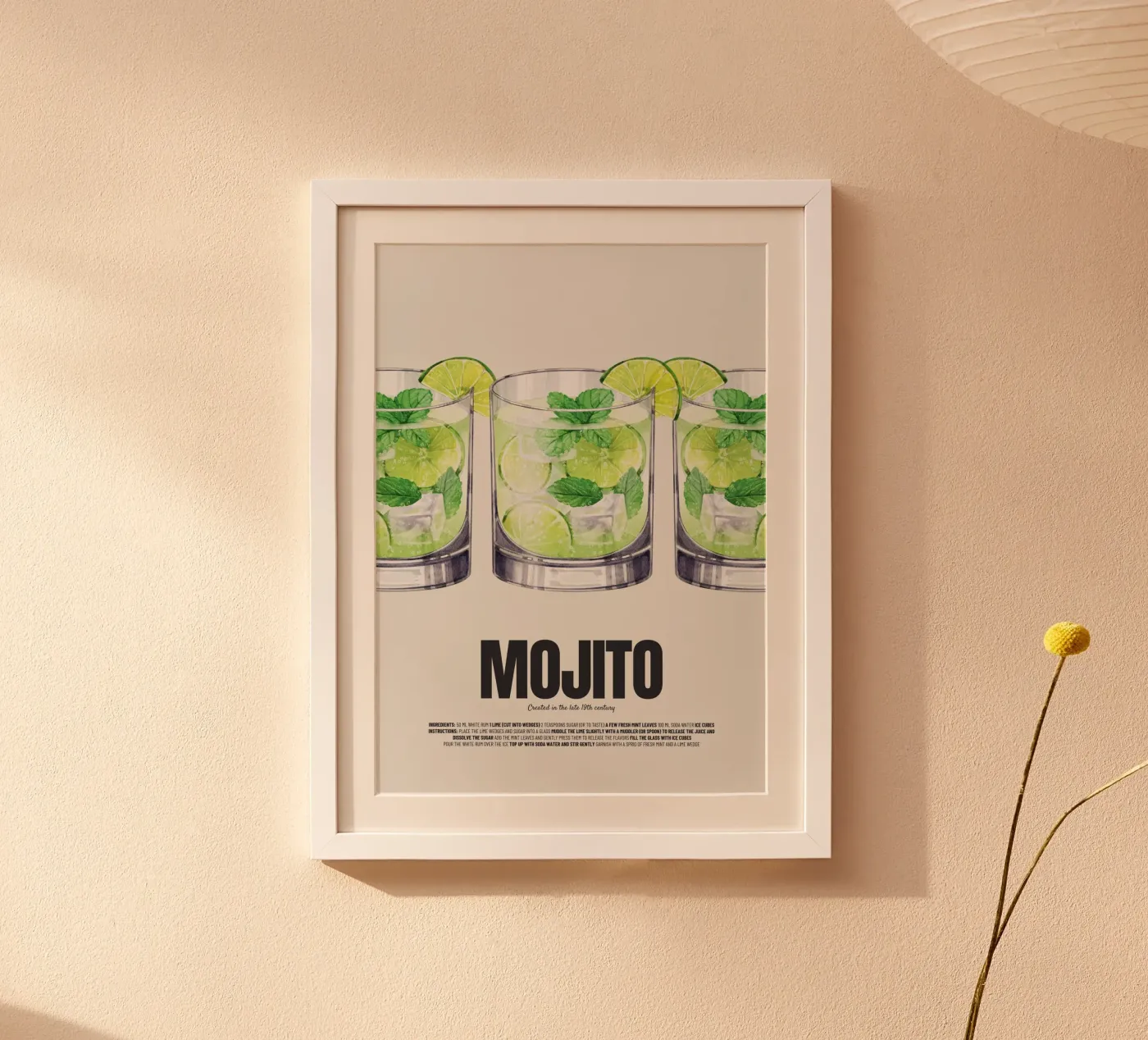 Mojito Poster von PurePeachStudio