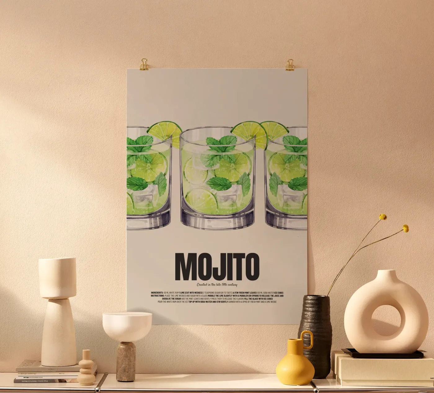 Mojito Poster von PurePeachStudio