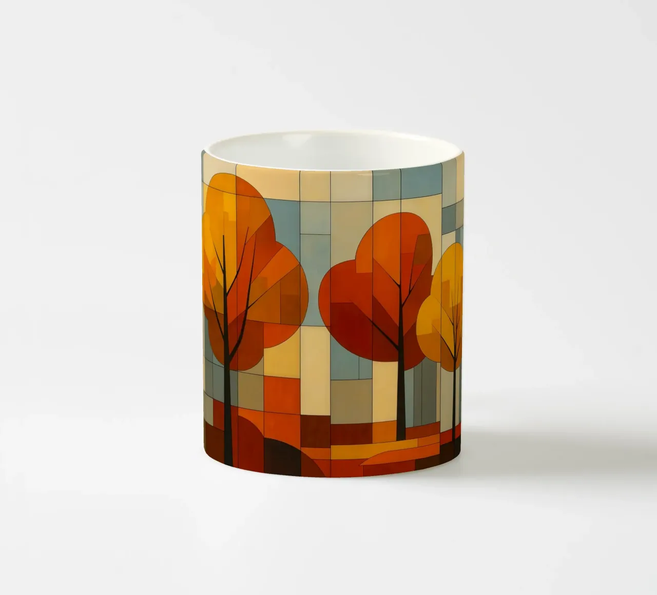 Paesaggio autunnale Bauhaus tazza in ceramica da ARTOMATIC