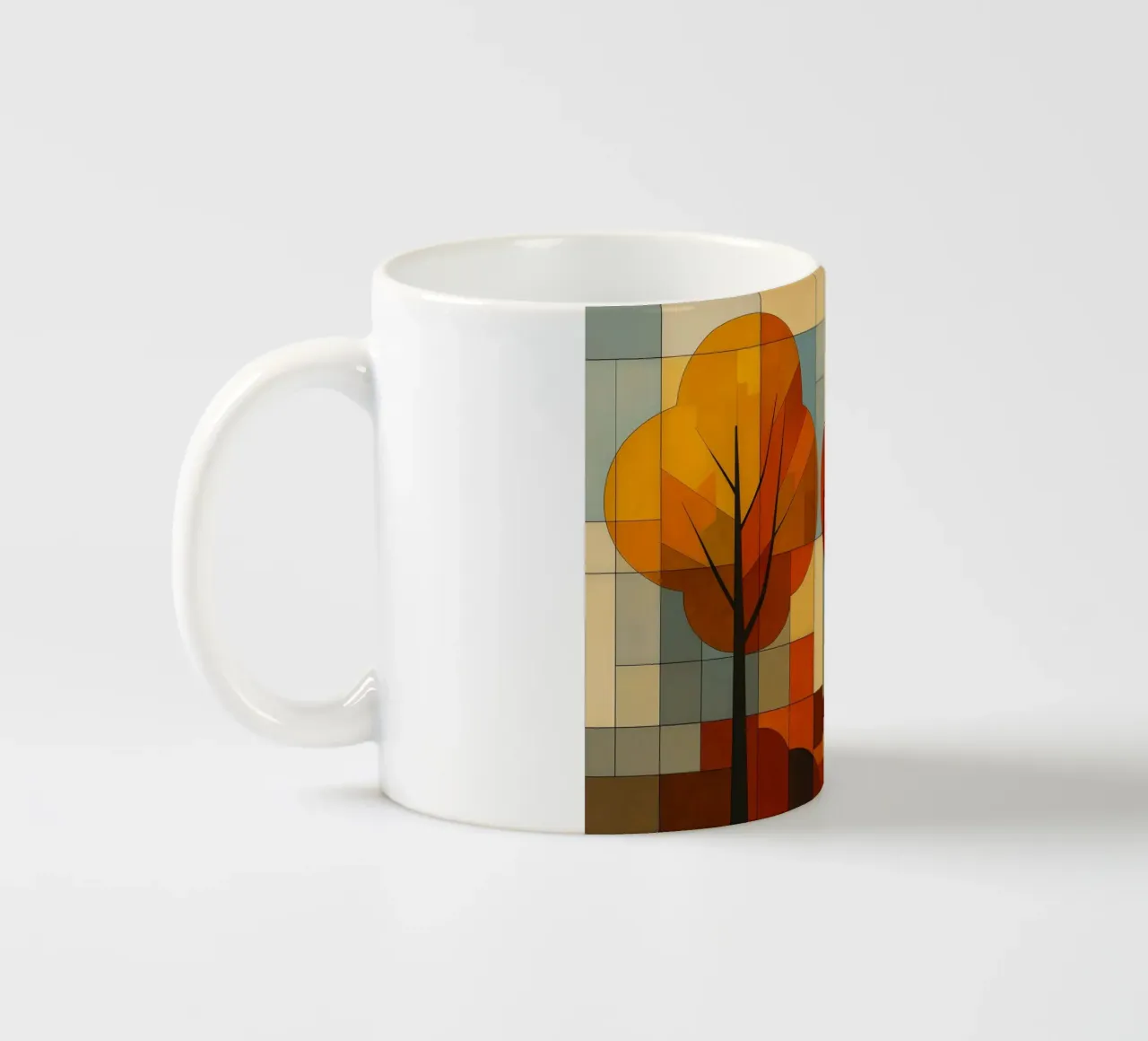 Paesaggio autunnale Bauhaus tazza in ceramica da ARTOMATIC