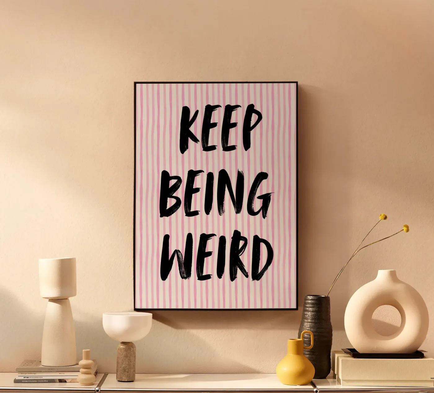 Keep being weird forex plate by PinkCandyWalls