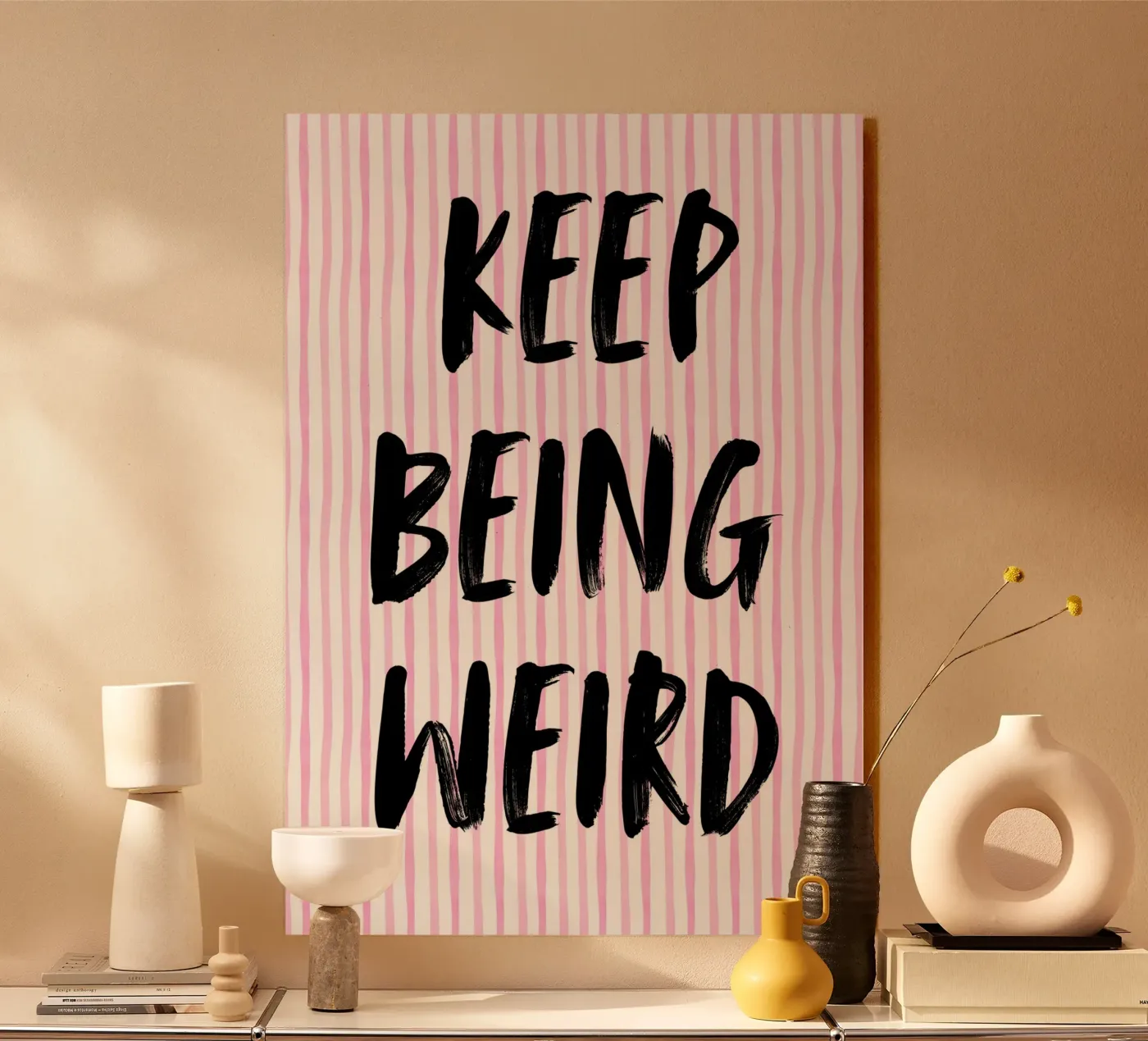 Keep being weird forex plate by PinkCandyWalls