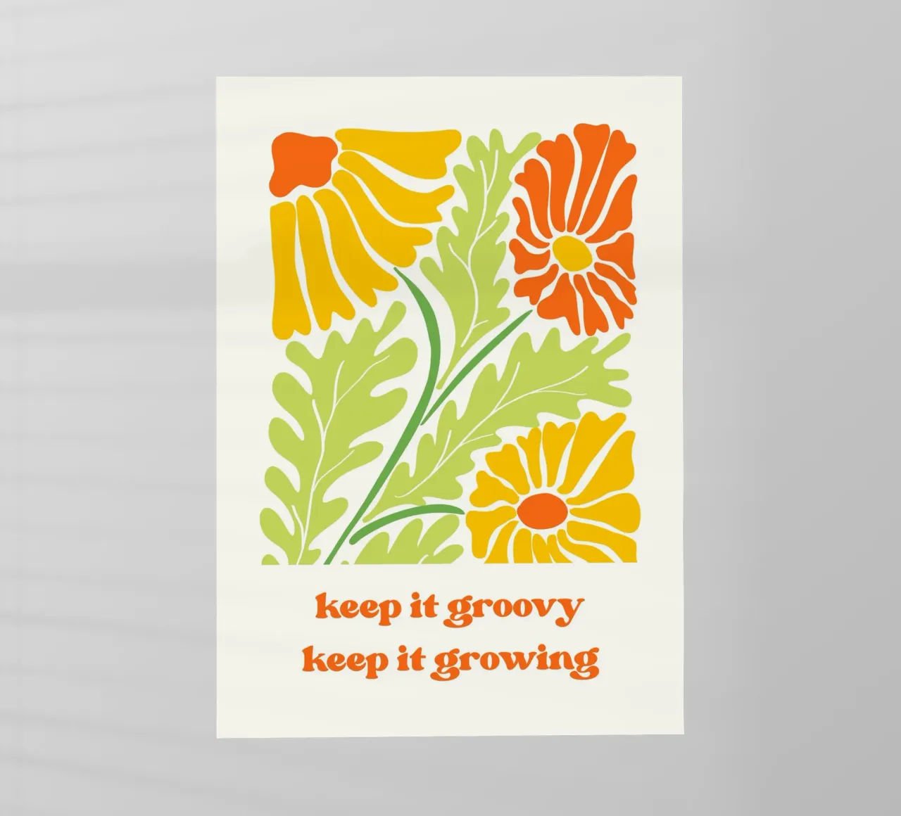 Keep it groovy keep it growing pellicola backlit da PinkCandyWalls