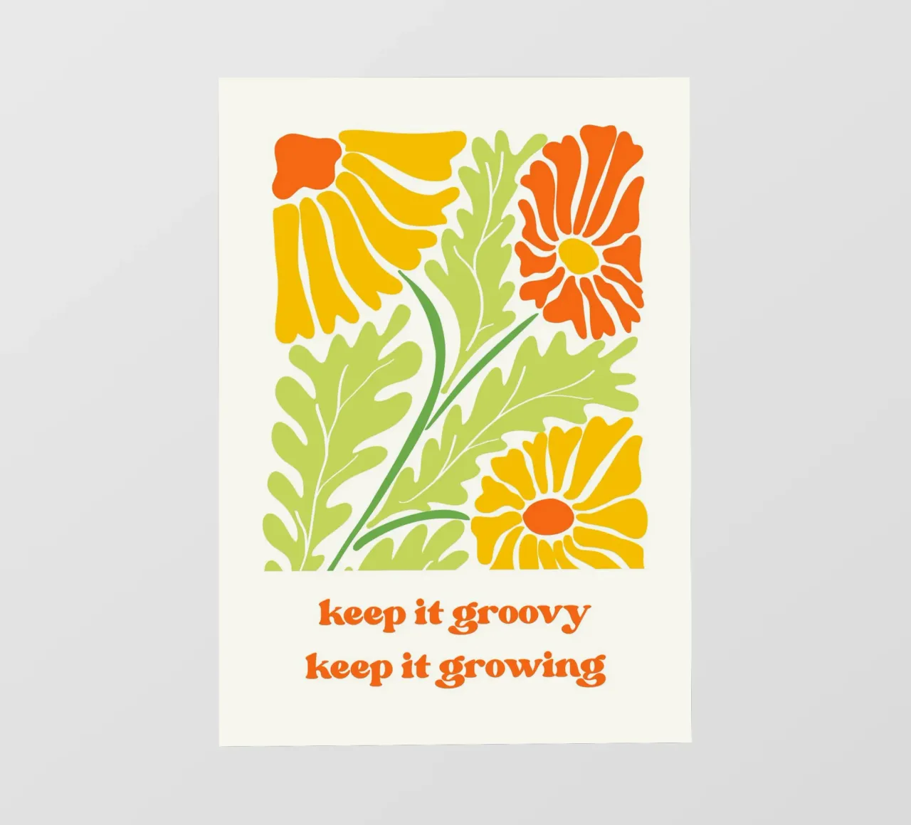 Keep it groovy keep it growing telo in pvc da PinkCandyWalls