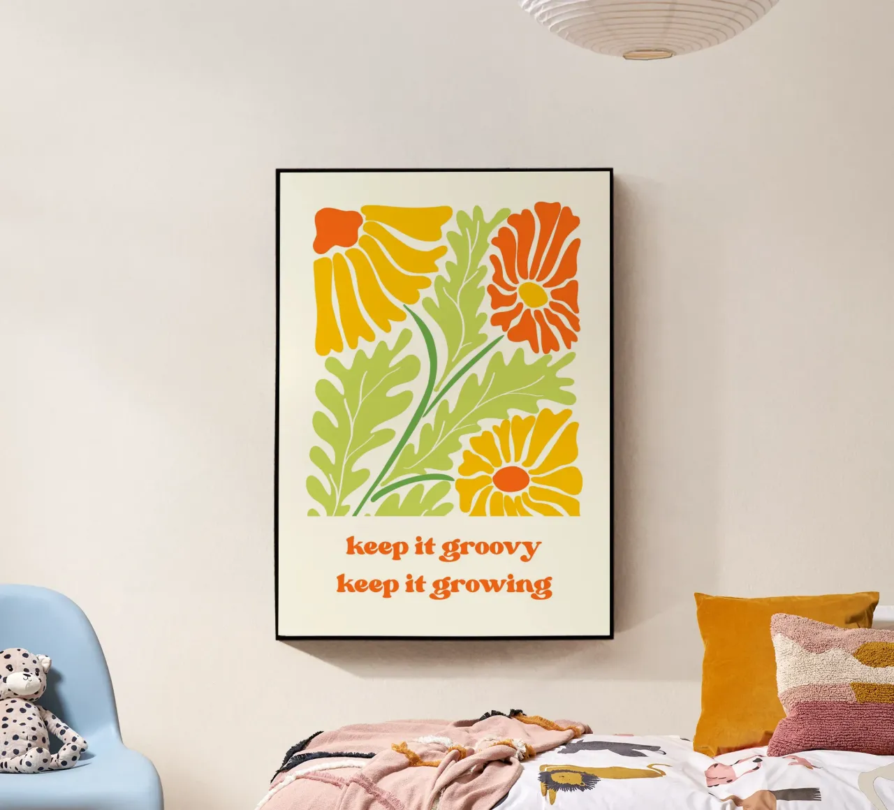 Keep it groovy keep it growing plexiglass da PinkCandyWalls