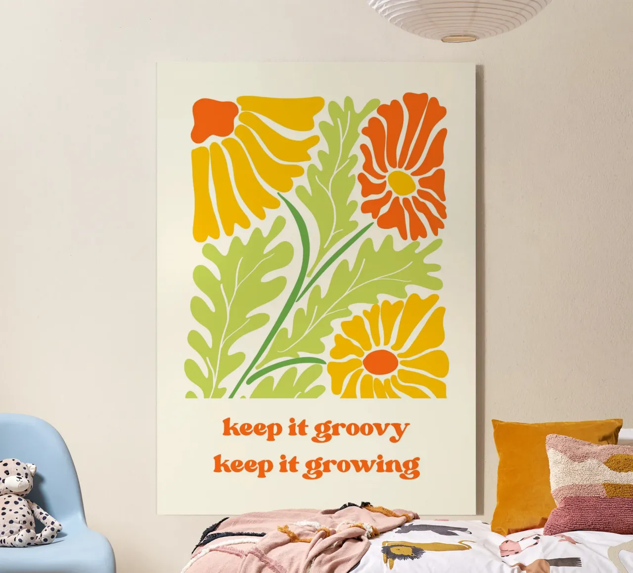 Keep it groovy keep it growing plexiglass da PinkCandyWalls