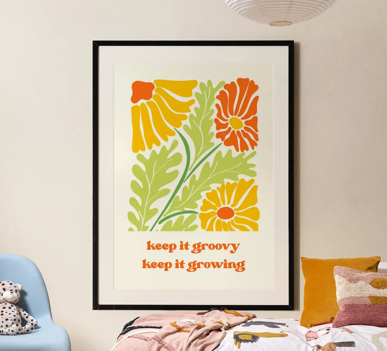 Keep it groovy keep it growing carta hahnemühle da PinkCandyWalls