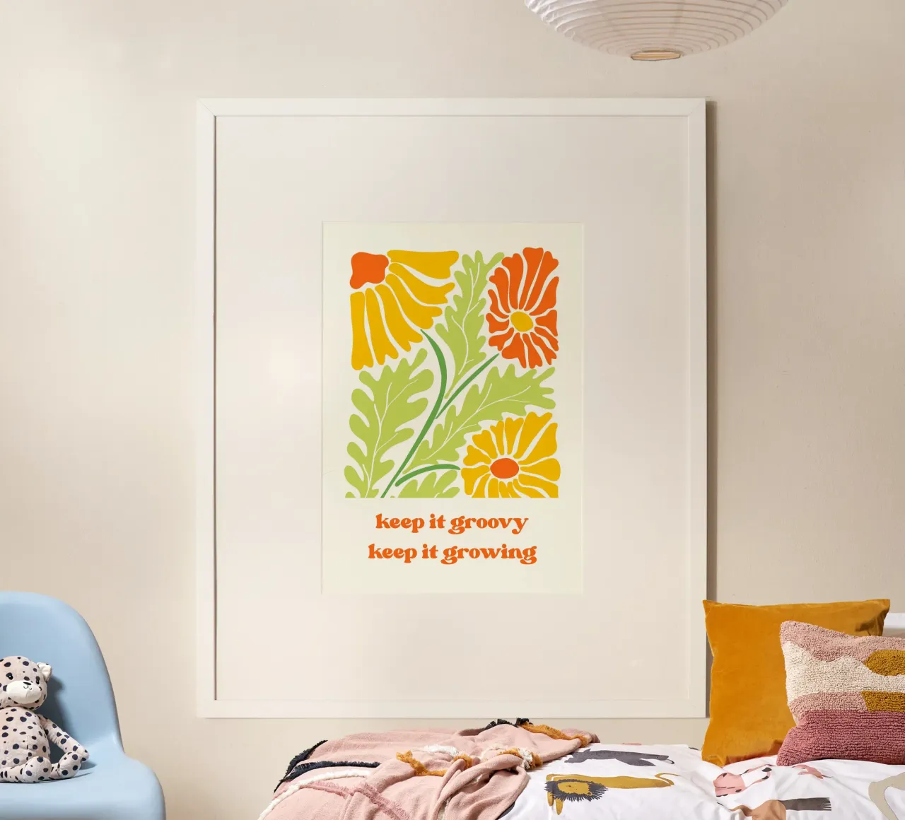 Keep it groovy keep it growing carta hahnemühle da PinkCandyWalls