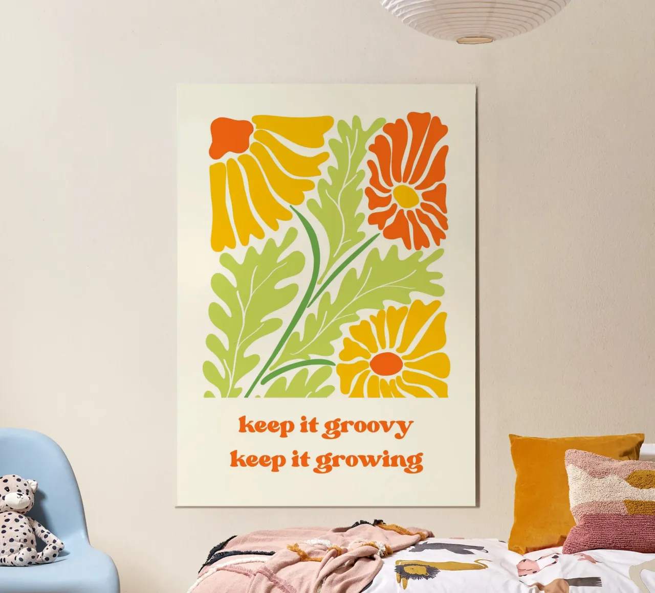 Keep it groovy keep it growing carta hahnemühle da PinkCandyWalls