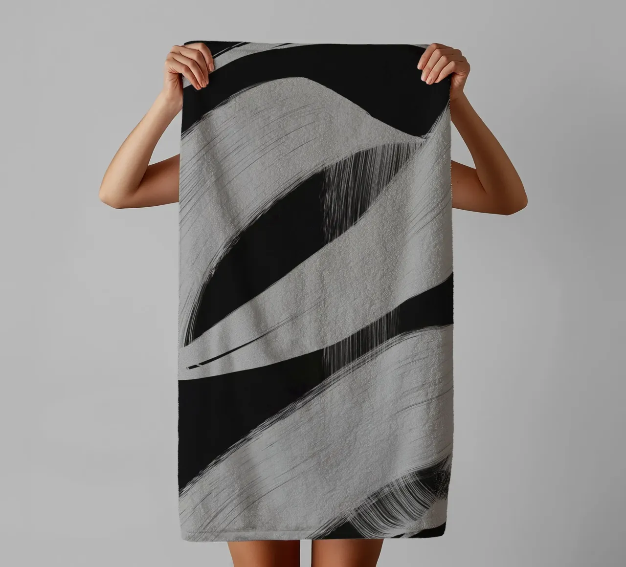 Gray Strokes No 2 toalla de baño de treechild
