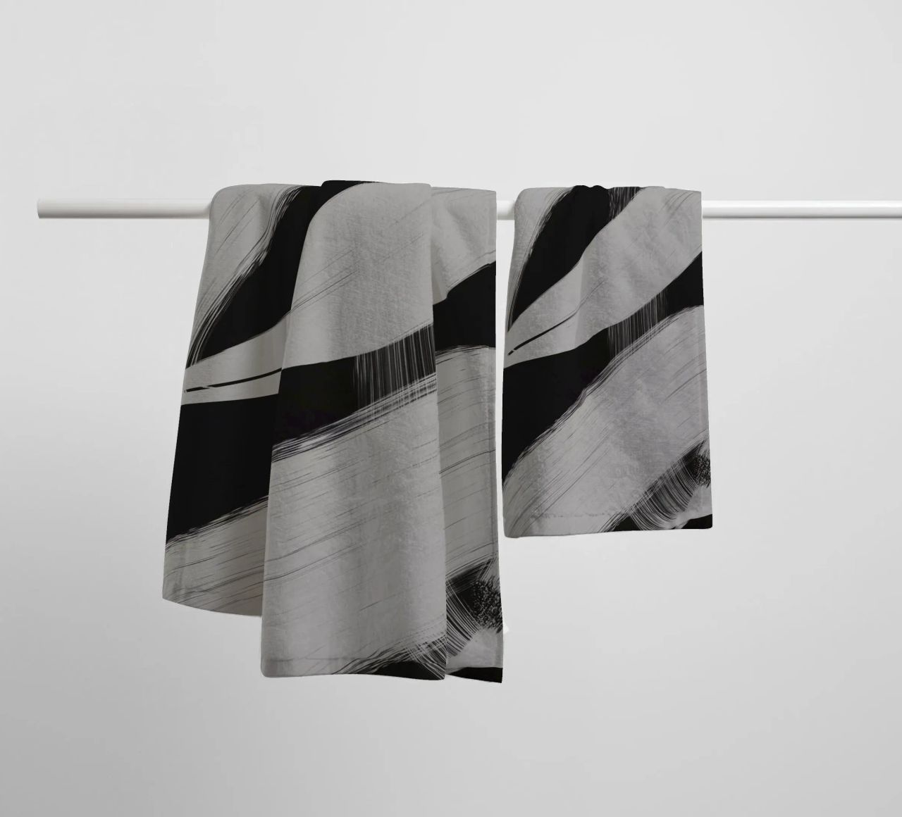 Gray Strokes No 2 Handtuch von treechild