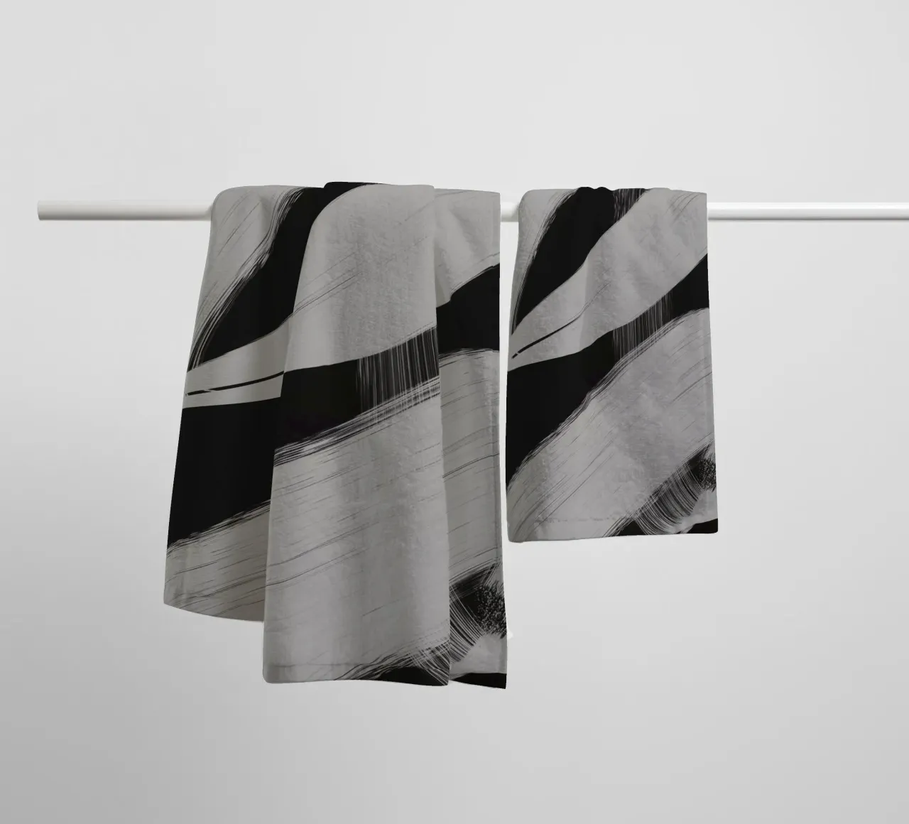 Gray Strokes No 2 toalla de baño de treechild