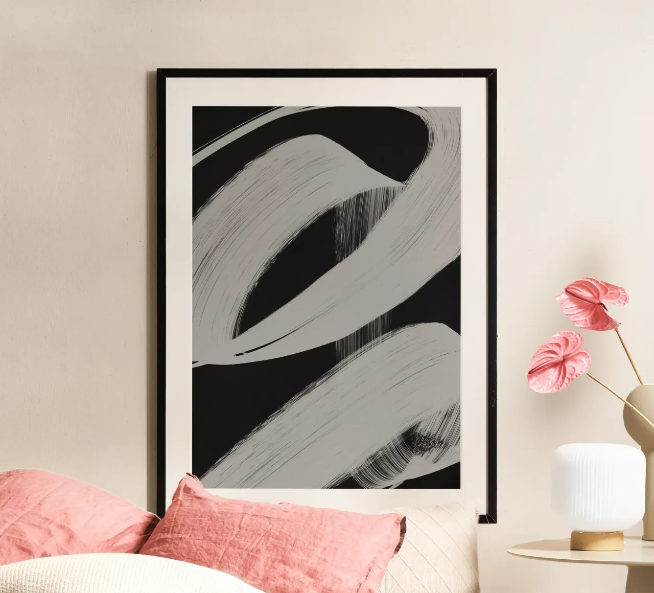 Gray Strokes No 2 poster da treechild