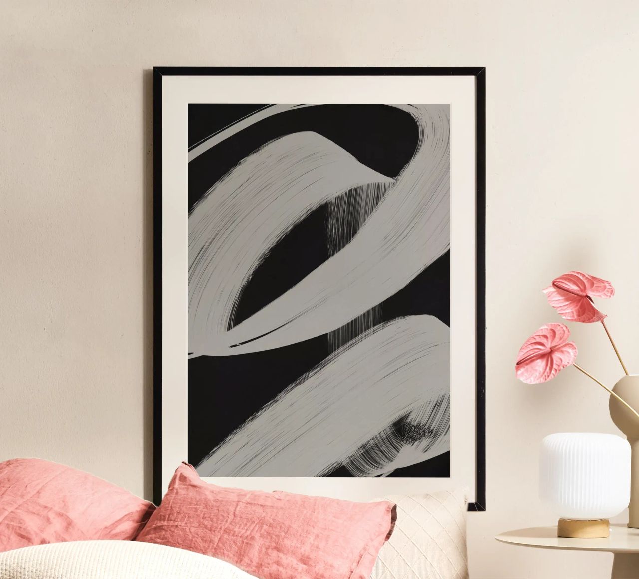 Gray Strokes No 2 Poster von treechild