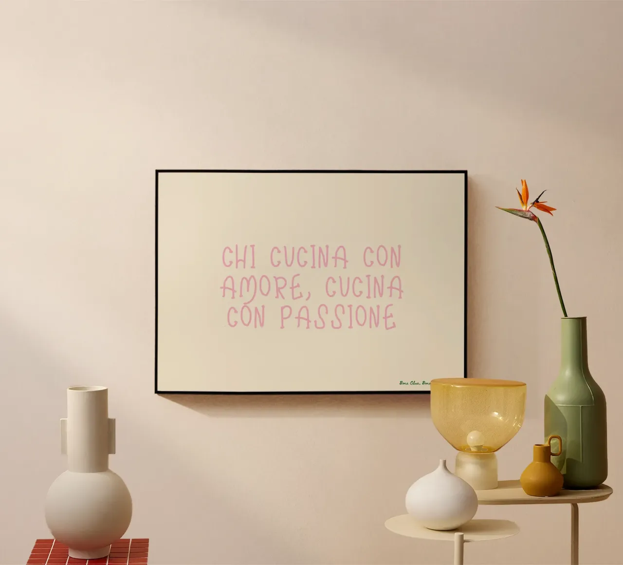 Chi Cucina Con Amore, Cucina Con Passione plexiglass da PurePeachStudio