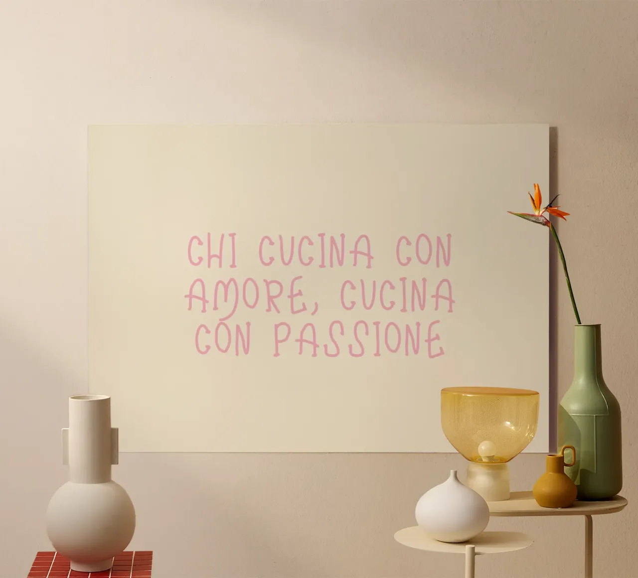 Chi Cucina Con Amore, Cucina Con Passione plexiglass da PurePeachStudio