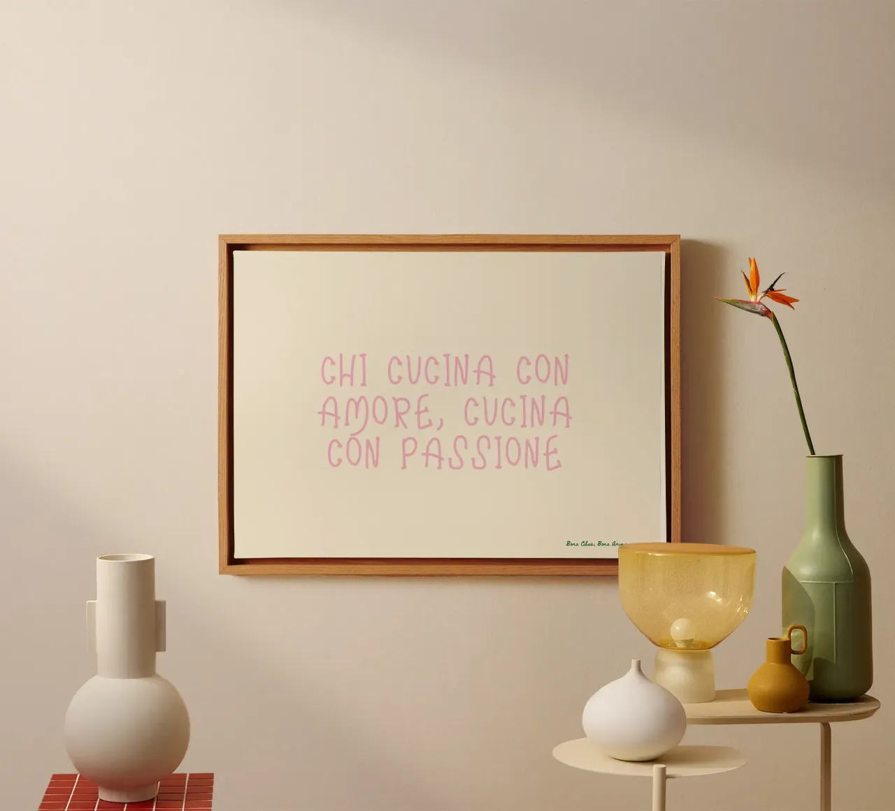 Chi Cucina Con Amore, Cucina Con Passione tela da PurePeachStudio