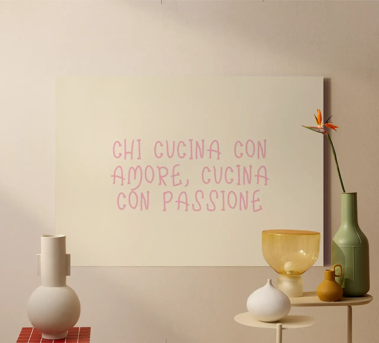 Chi Cucina Con Amore, Cucina Con Passione tela da PurePeachStudio
