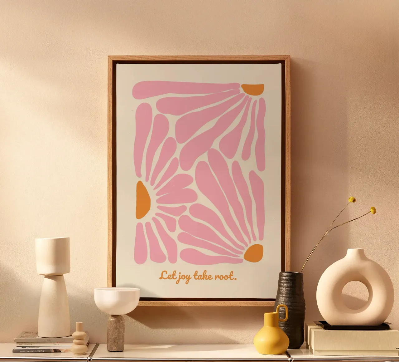 Let joy take root tela da PinkCandyWalls