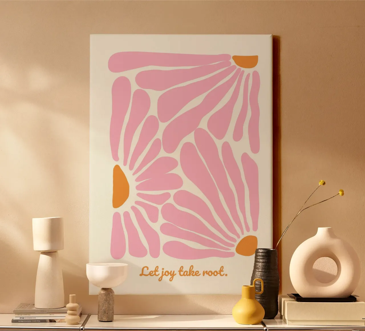 Let joy take root tela da PinkCandyWalls
