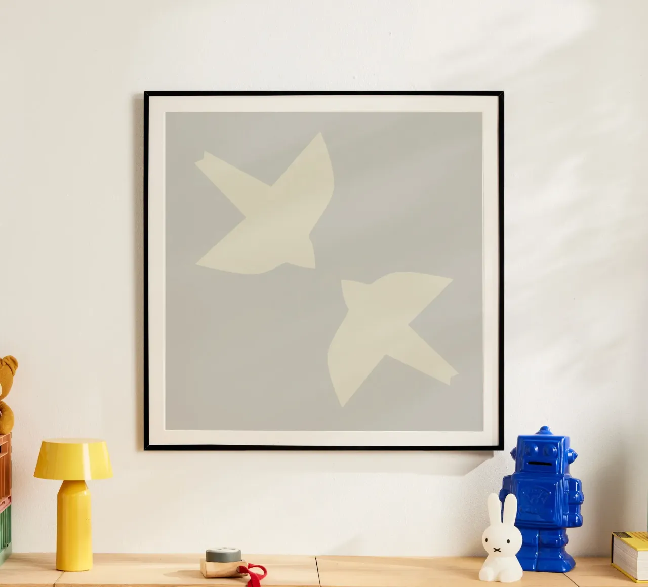 Birds poster avec cadre en aluminium de PurePeachStudio