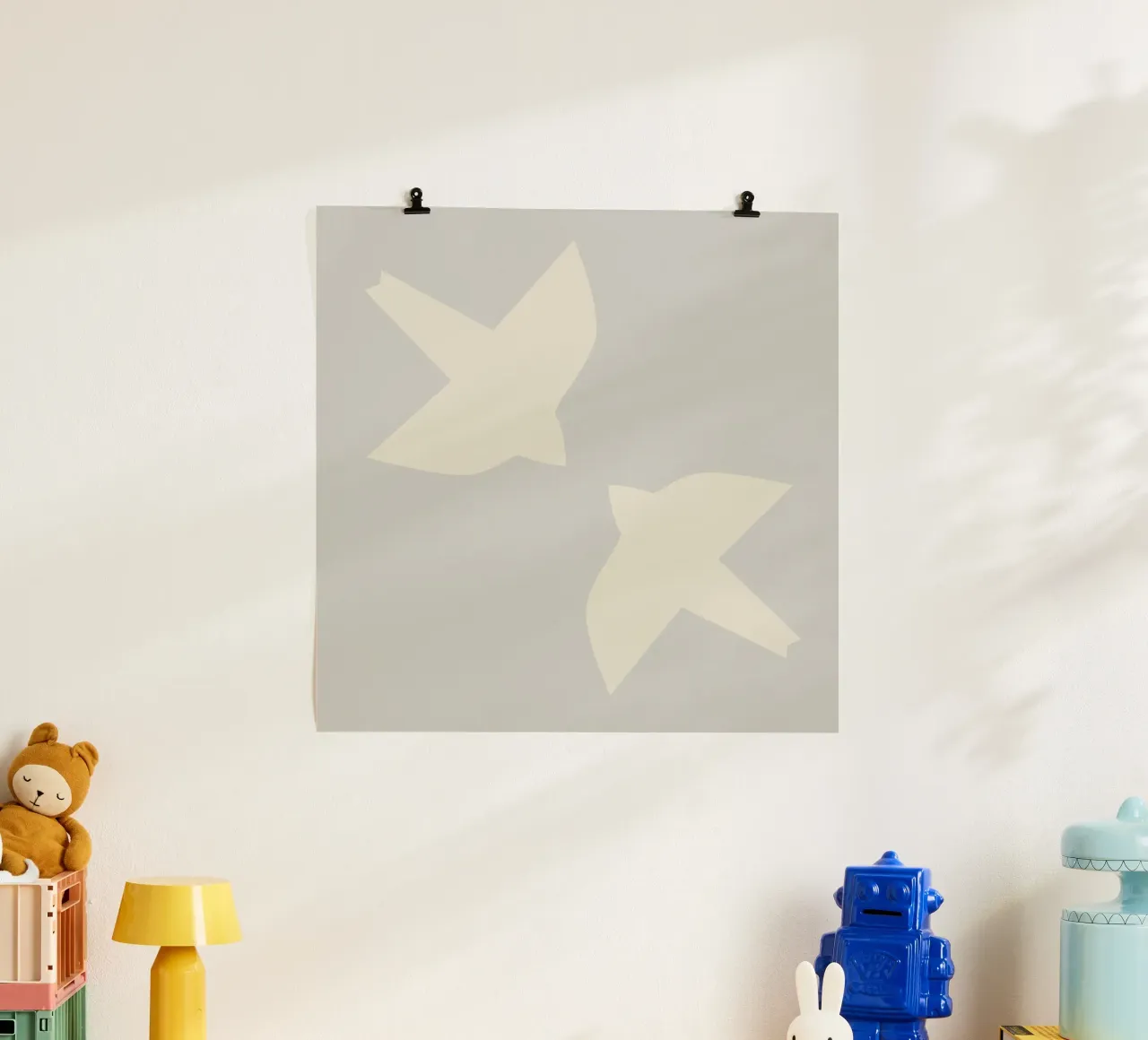 Birds poster avec cadre en aluminium de PurePeachStudio