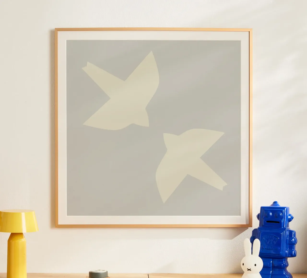 Birds poster avec cadre en aluminium de PurePeachStudio