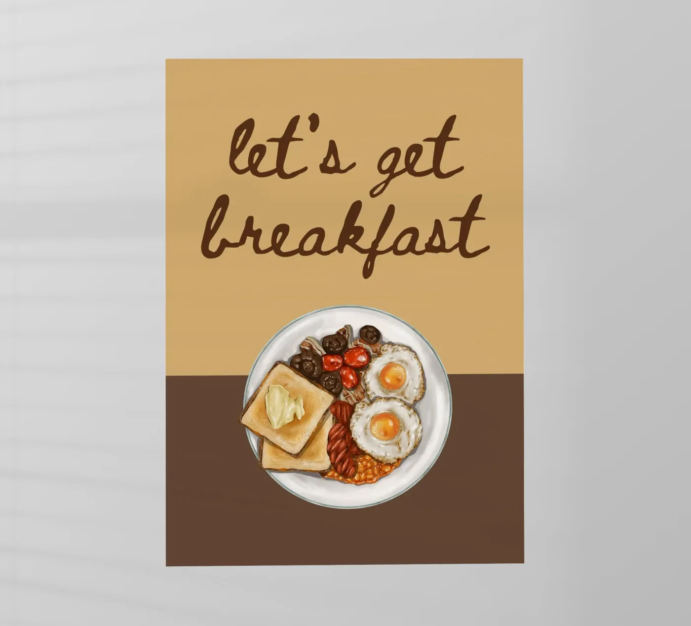 Let's get breakfast backlit folie van PinkCandyWalls