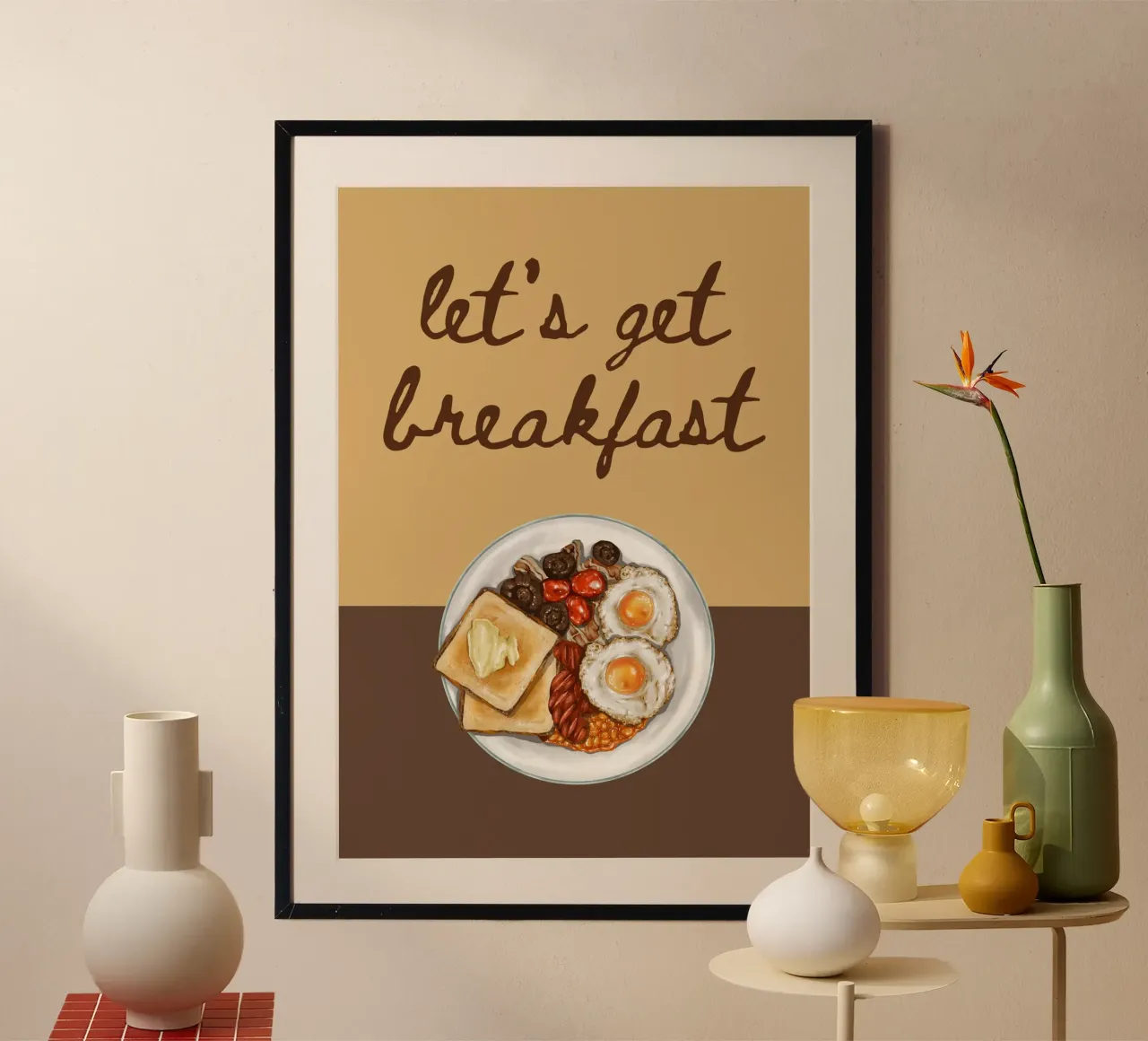 Let's get breakfast poster by PinkCandyWalls