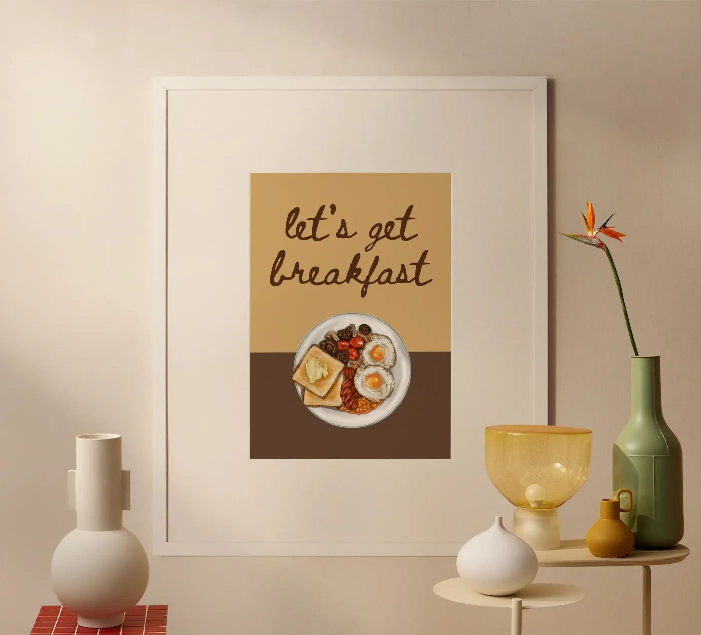 Let's get breakfast poster de PinkCandyWalls