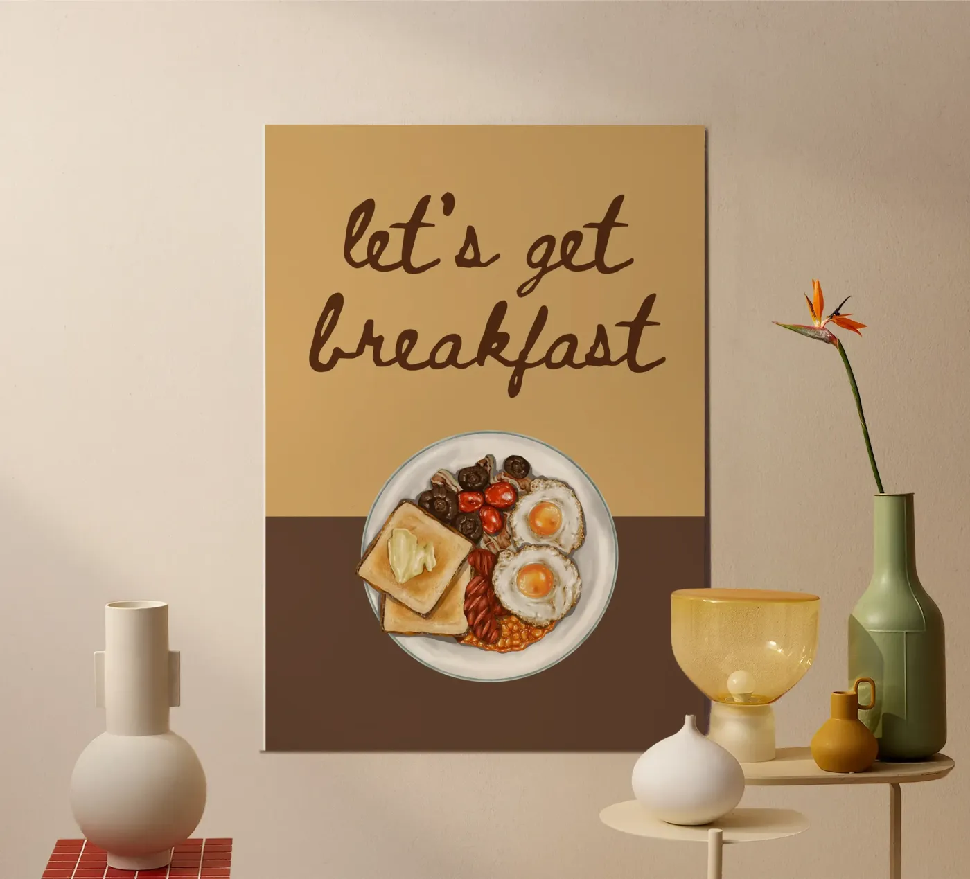 Let's get breakfast poster de PinkCandyWalls
