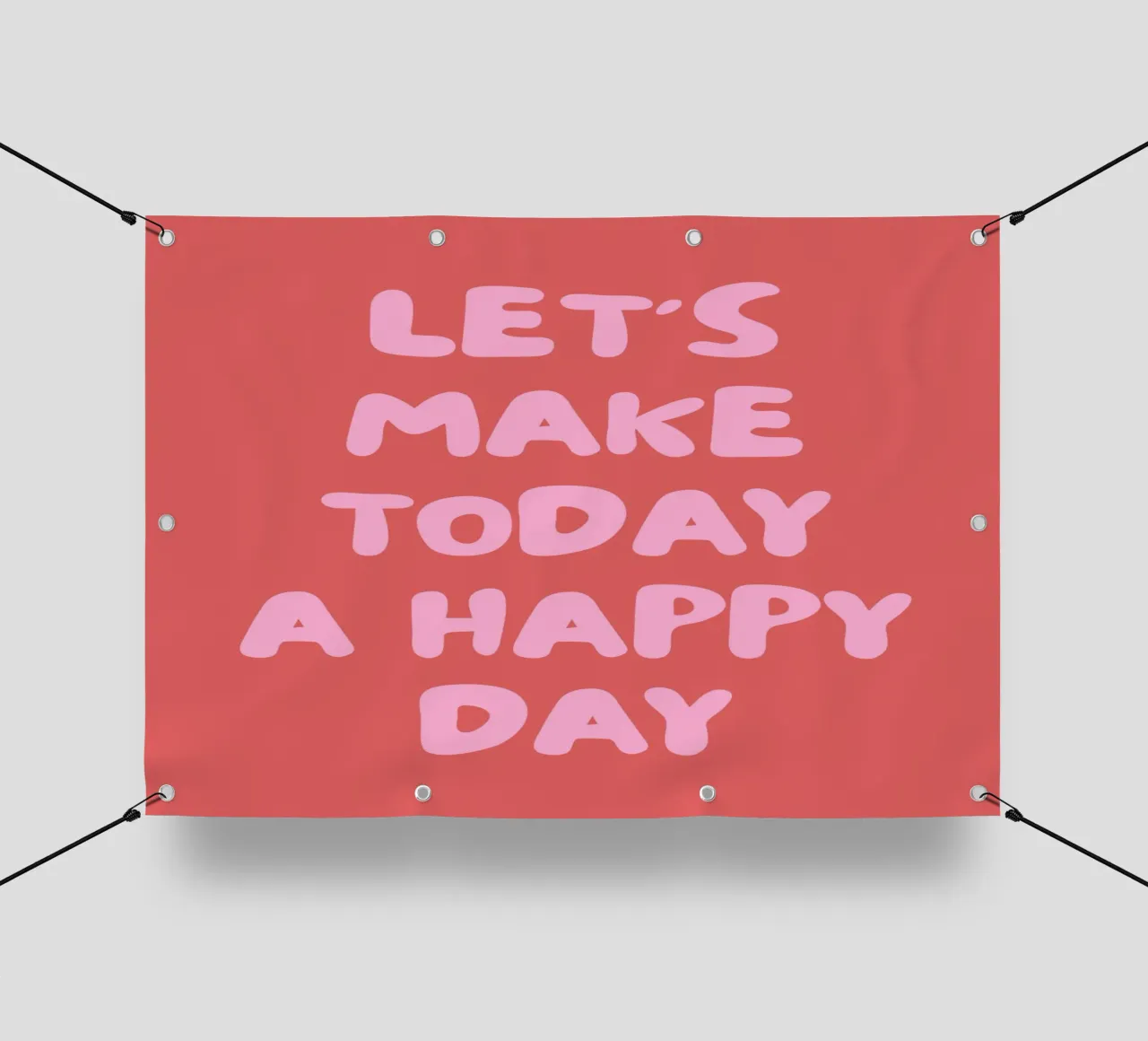 Let's make today a happy day telo in pvc da PinkCandyWalls