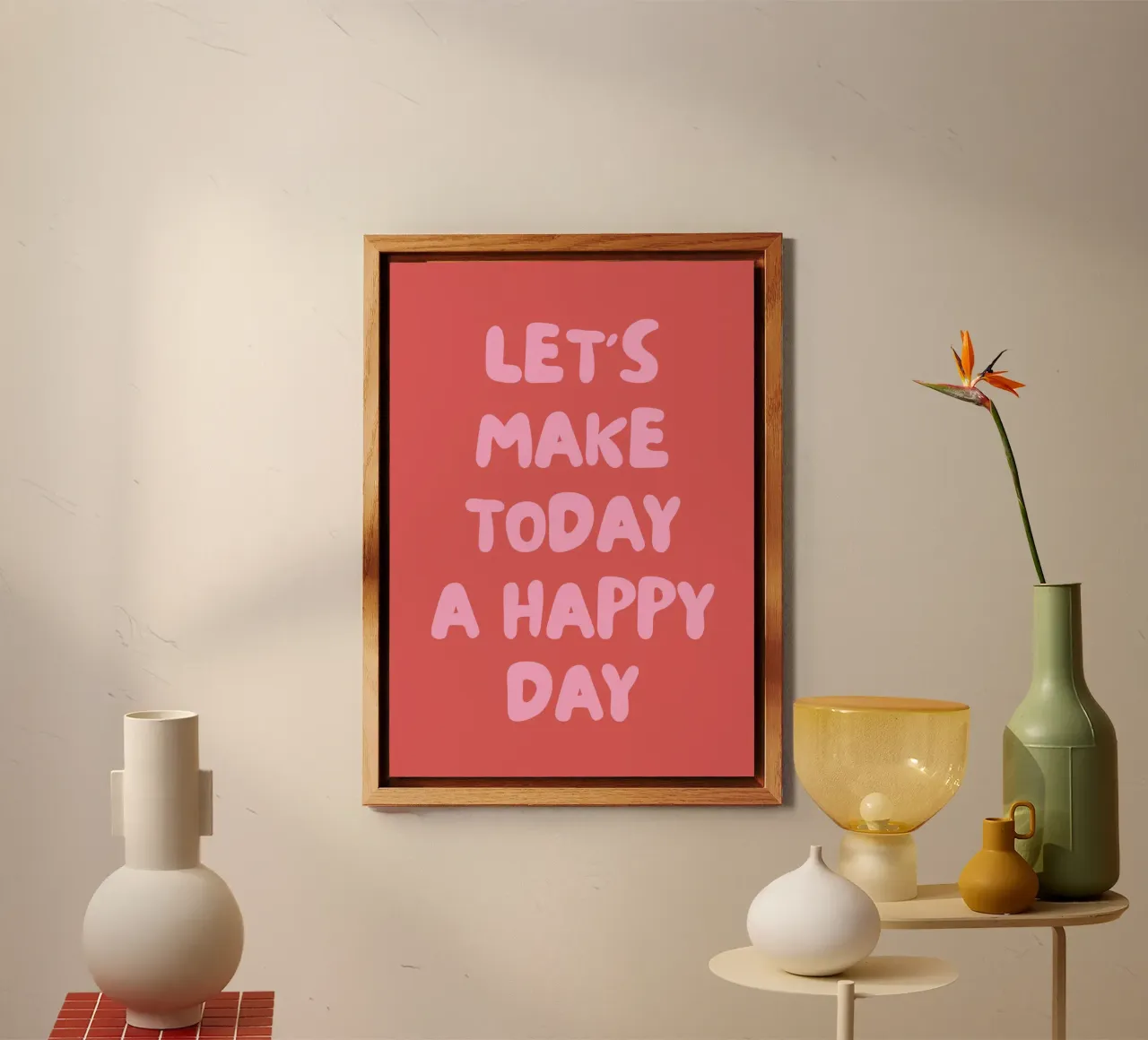 Let's make today a happy day alluminio dibond da PinkCandyWalls