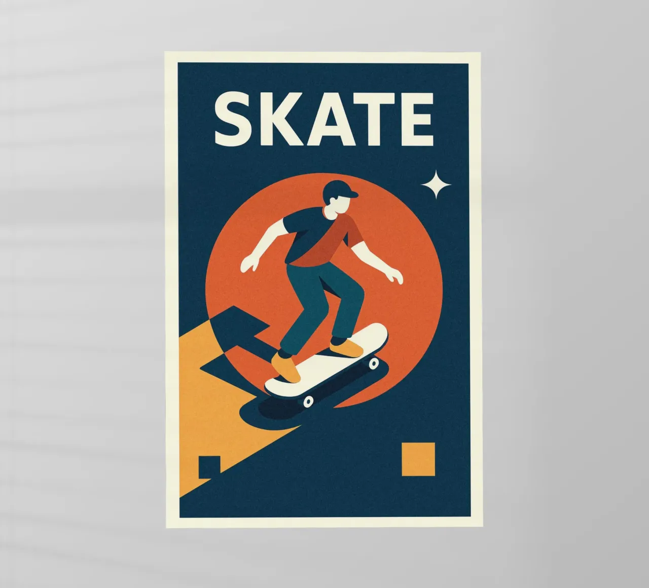 Skate Dynamique - Poster grafico d'epoca pellicola backlit da JETLAG | affiches voyage