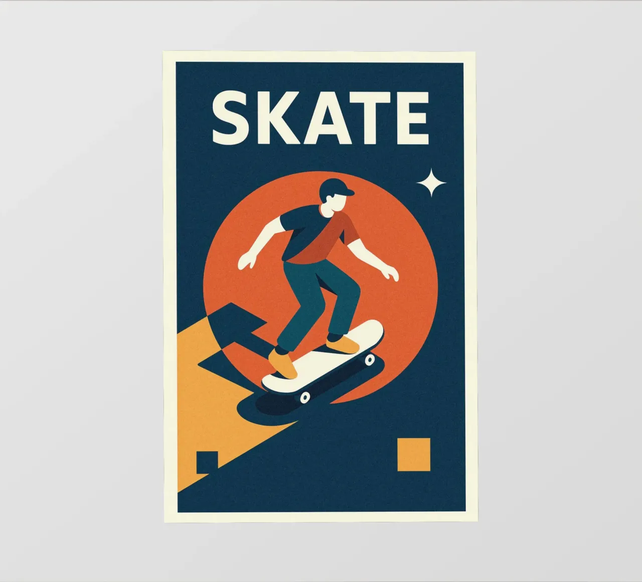 Skate Dynamique - Poster grafico d'epoca pellicola backlit da JETLAG | affiches voyage
