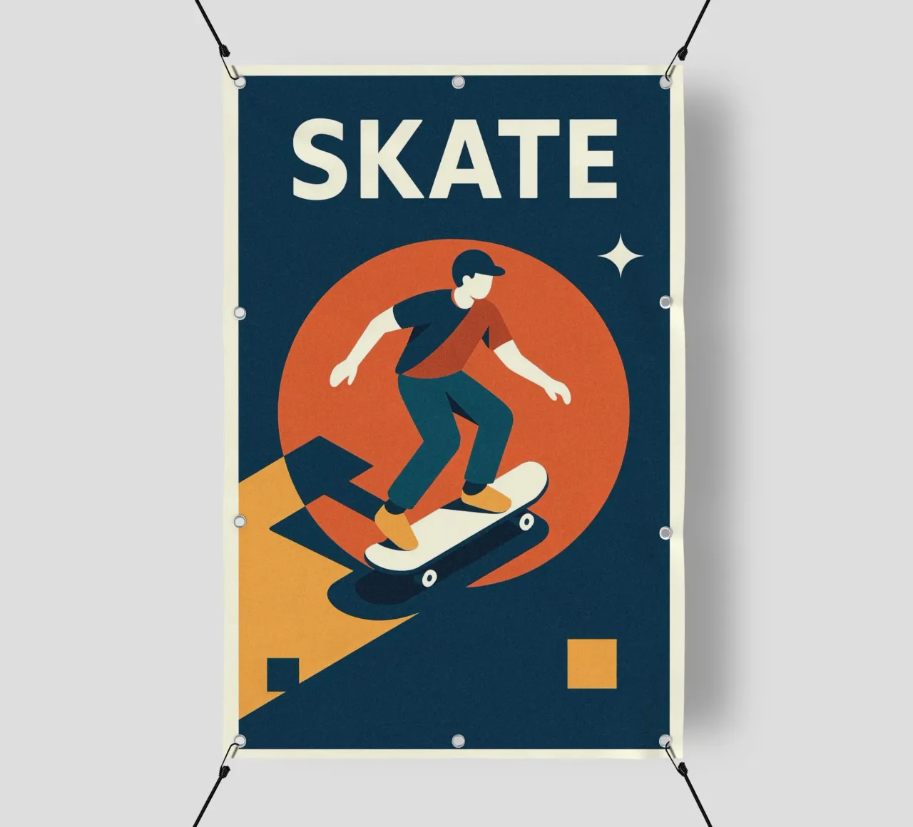 Skate Dynamique - Poster grafico d'epoca telo in pvc da JETLAG | affiches voyage