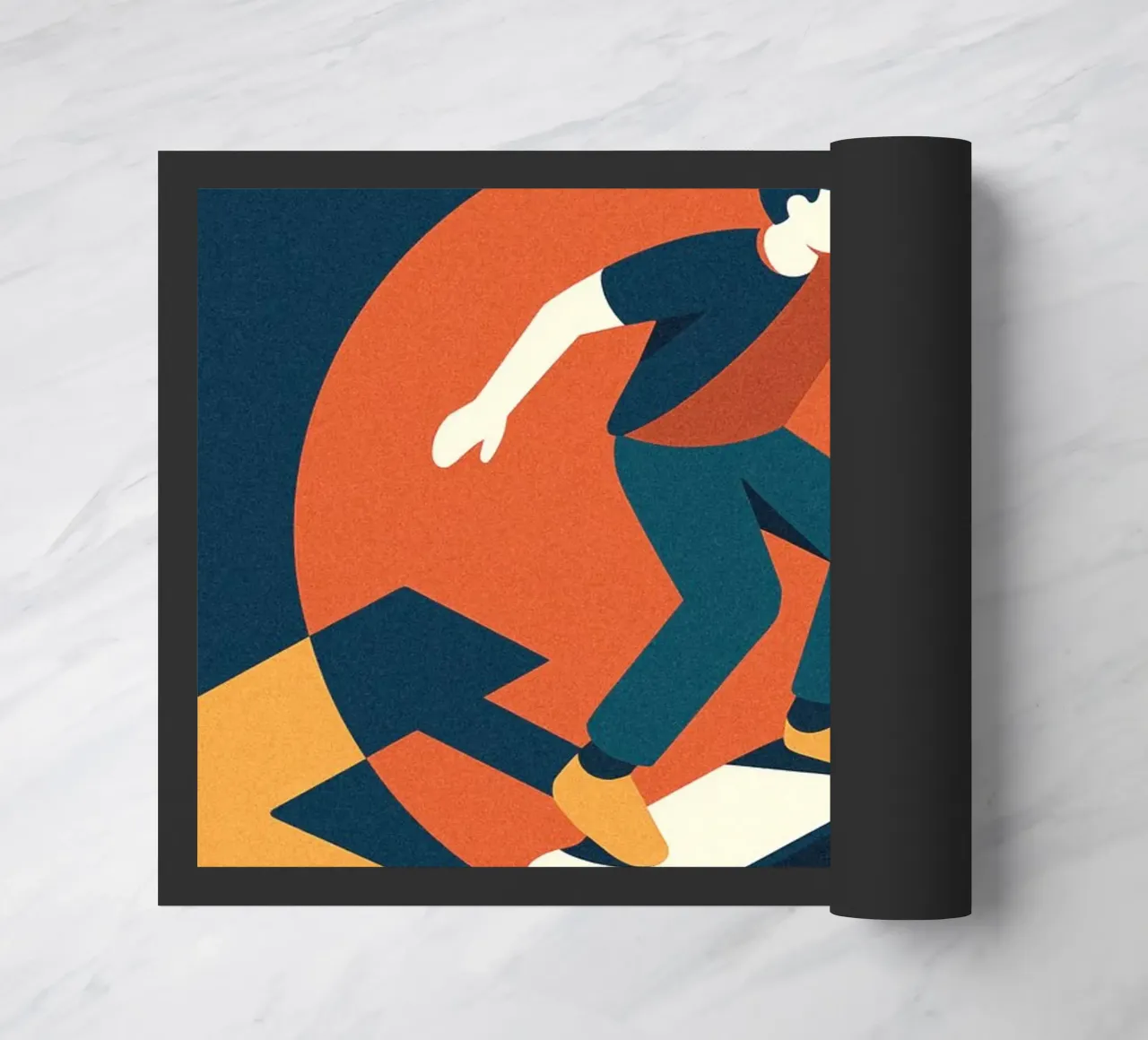Skate Dynamique - Poster grafico d'epoca zerbino da JETLAG | affiches voyage