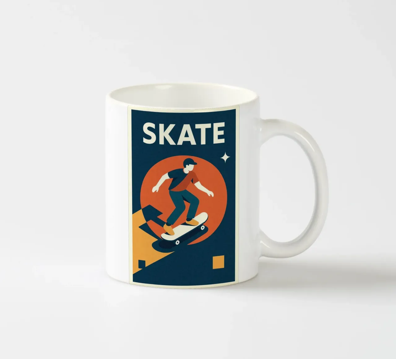 Skate Dynamique - Poster grafico d'epoca tazza in ceramica da JETLAG | affiches voyage