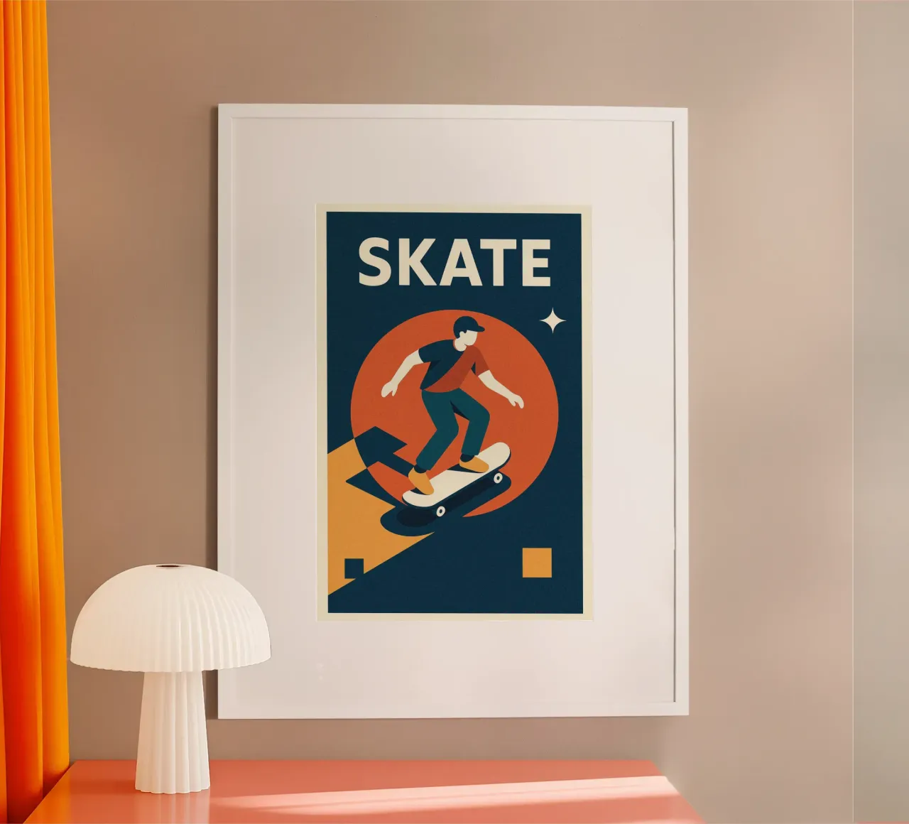 Skate Dynamique - Poster grafico d'epoca carta hahnemühle da JETLAG | affiches voyage