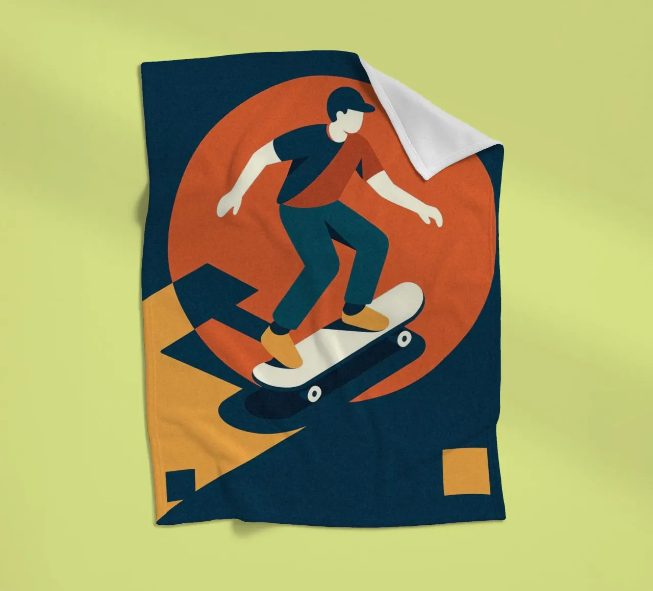 Skate Dynamique - Poster grafico d'epoca coperta in pile da JETLAG | affiches voyage