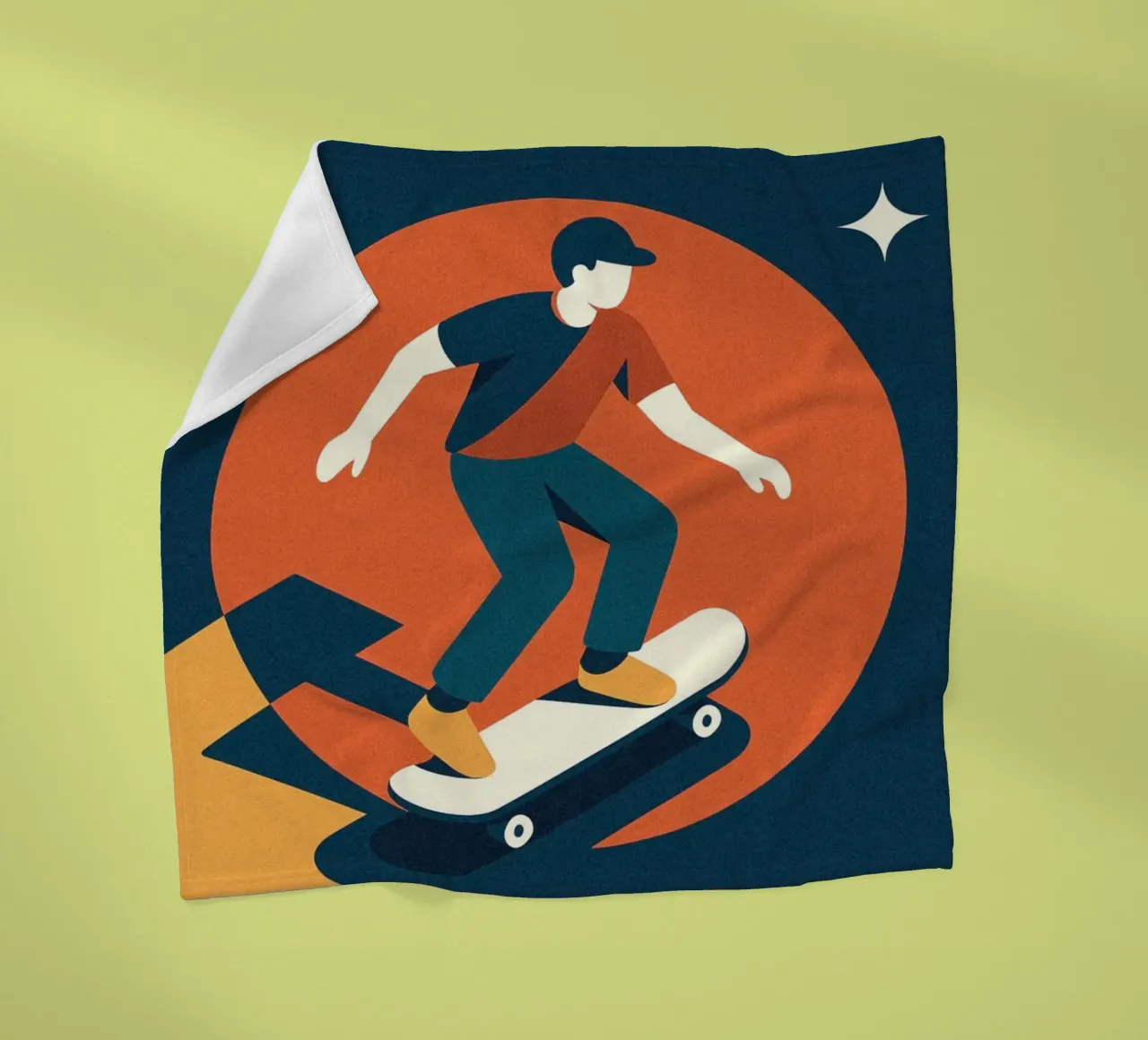 Skate Dynamique - Poster grafico d'epoca coperta in pile da JETLAG | affiches voyage