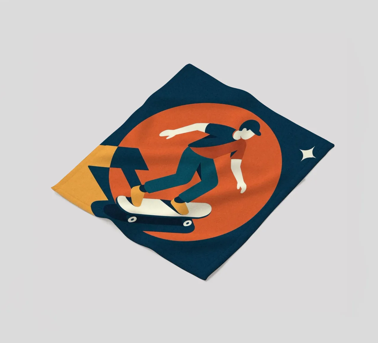 Skate Dynamique - Poster grafico d'epoca coperta in pile da JETLAG | affiches voyage