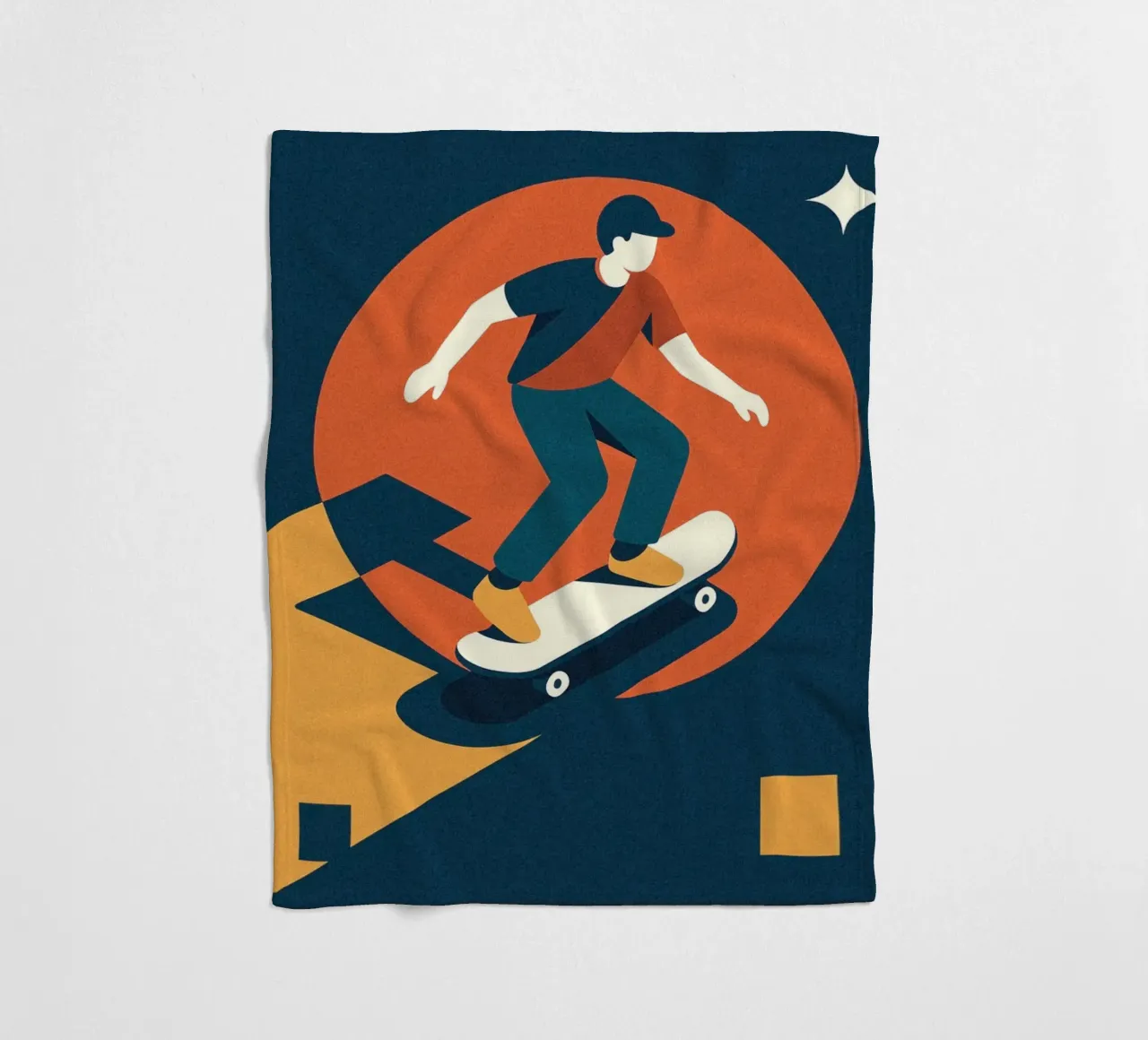 Skate Dynamique - Poster grafico d'epoca coperta in pile da JETLAG | affiches voyage
