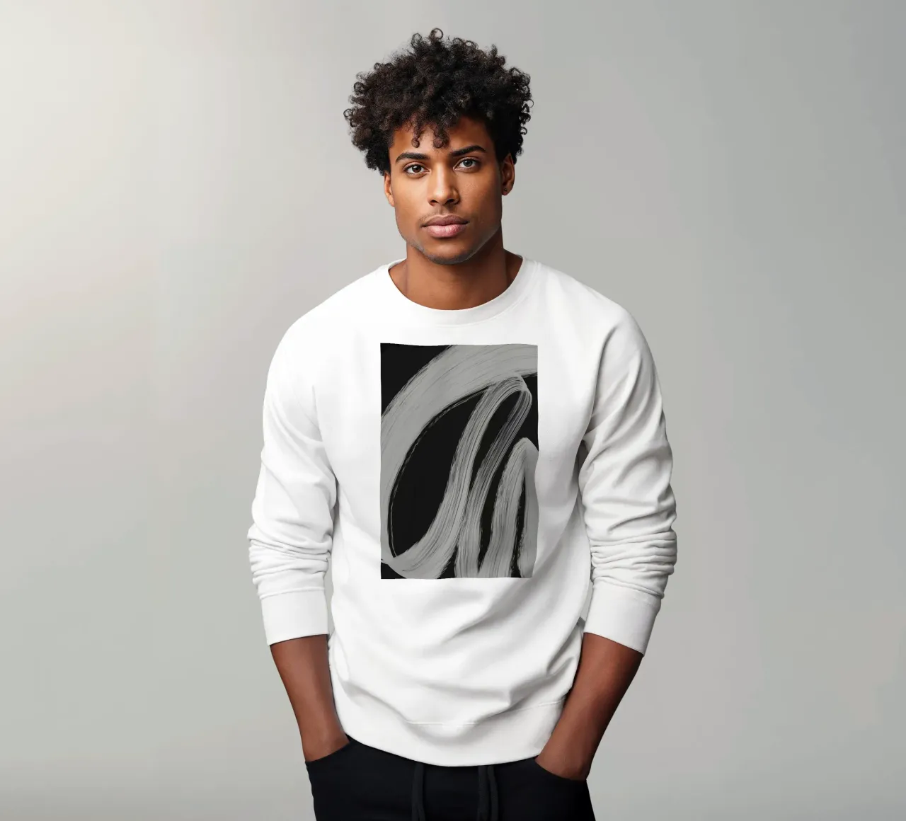 Gray Strokes No 3 sweat de treechild