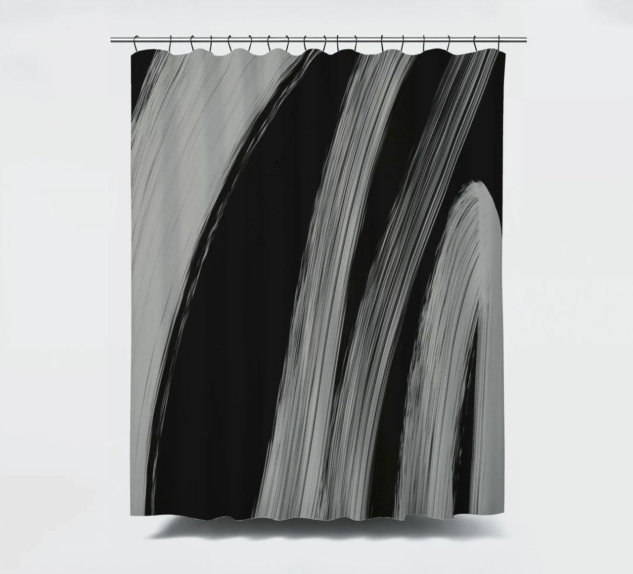 Gray Strokes No 3 Duschvorhang von treechild