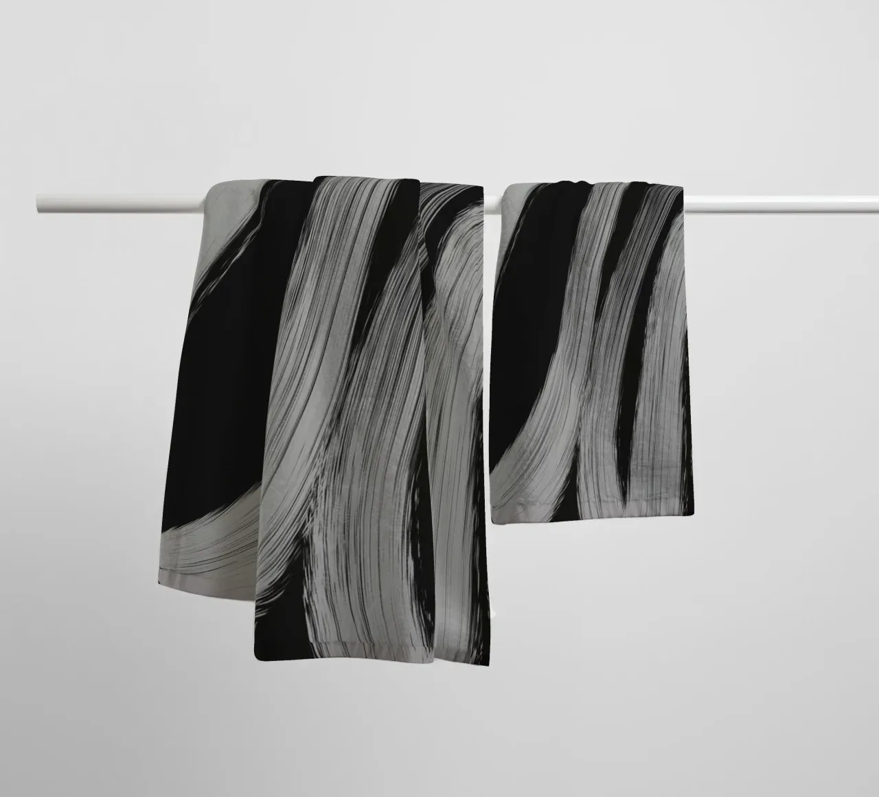 Gray Strokes No 3 towel by treechild
